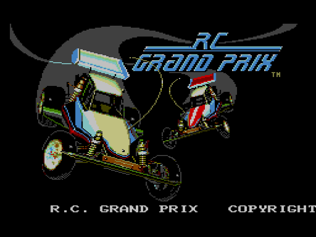 RC Grand Prix title screen for Sega Master System